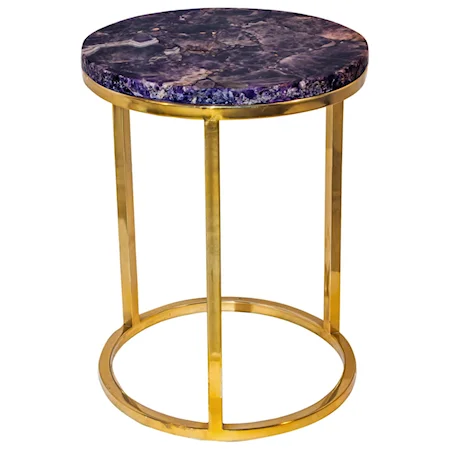 Contemporary Amethyst Accent Table